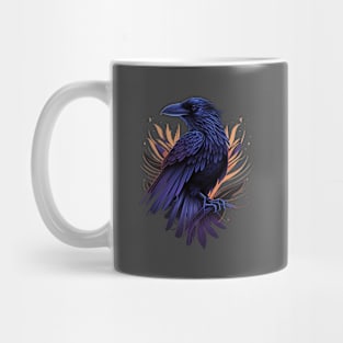 Raven Graphic Goth Black Crow Mug